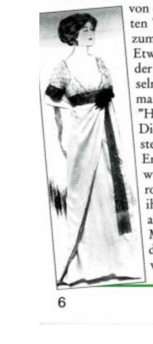 Modezeichnung historischer Damenmode