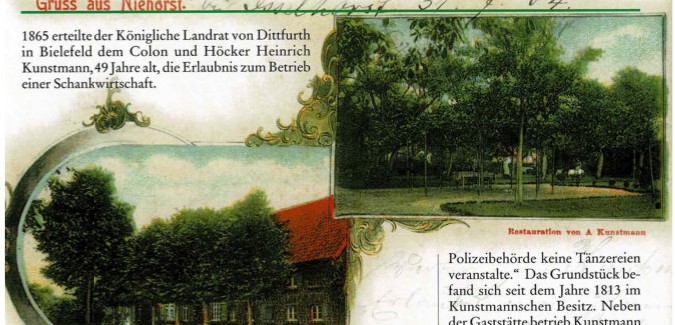 Historische Ansichtskarte: Restauration von A. Kunstmann in Niehorst