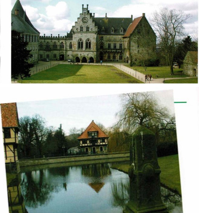 Blick über die Aa zur Mühle, erbaut aus Baumberger Sandstein