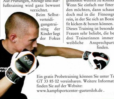 Trainingsbetrieb des neuen Kampfsportcenters an der Haller Straße 220