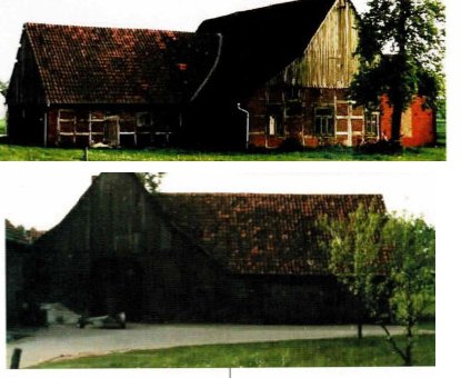 Historische Aufnahmen des Bauernhauses Martenvormfelde, Nord- und Südseite, um 1990