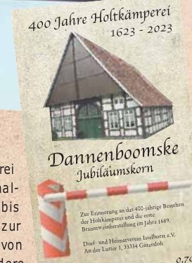 Ankündigungsgrafik „400 Jahre Holtkämperei 1623-2023“