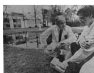einer Bodenmessung mit dem Kontaminationsmonitor in Gütersloh 1986.