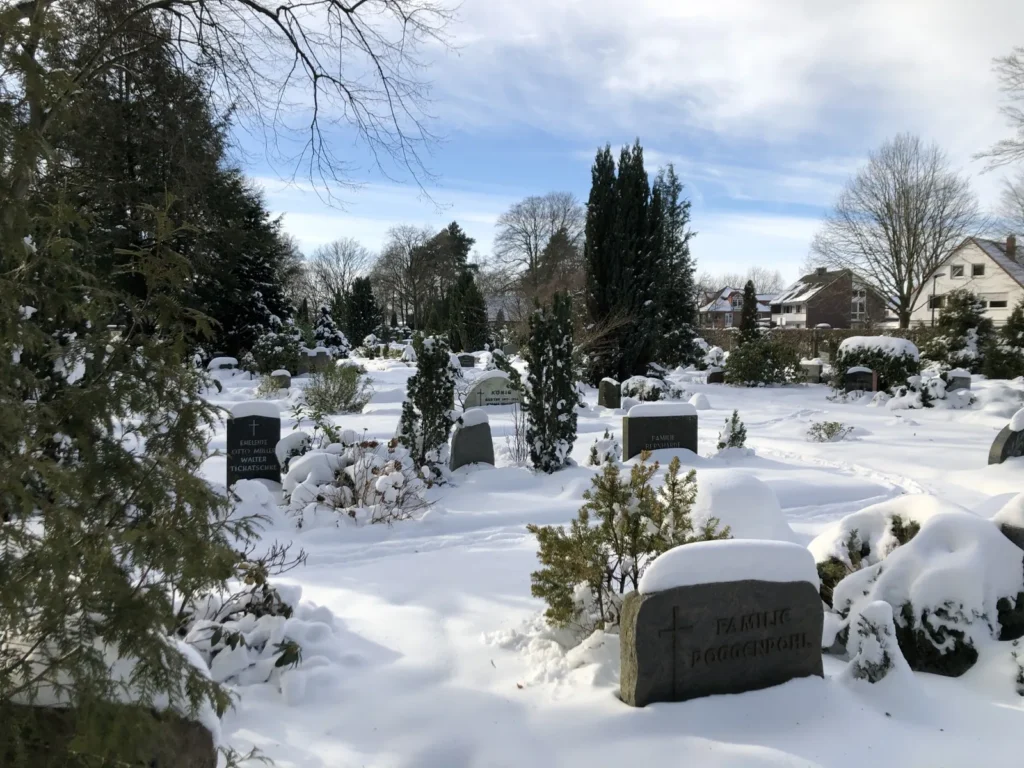 Der Friedhof im Schnee